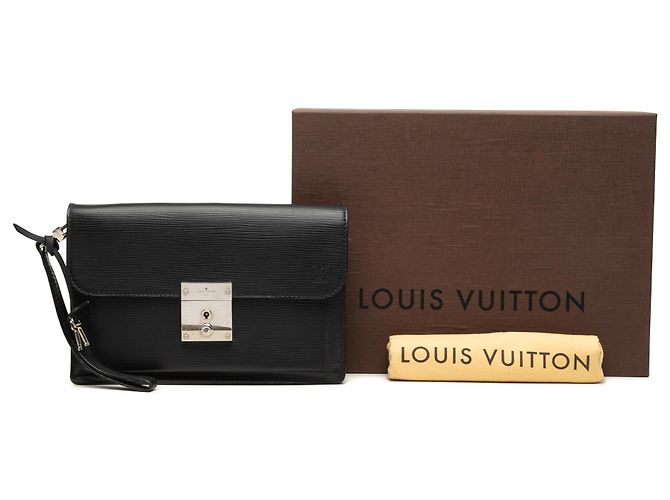 Clutch Louis Vuitton Black Epi Neo Belaia Nero - vista 7