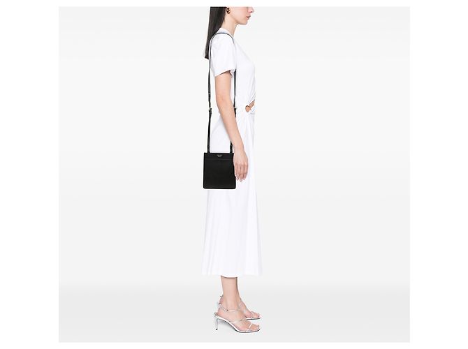 Prada Black Saffiano Crossbody Nero - vista 6