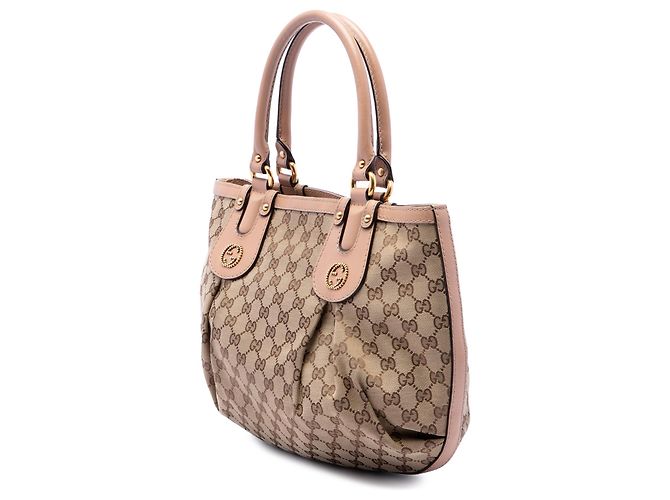 Gucci Scarlett Tote aus beigem GG Canvas - Ansicht 2