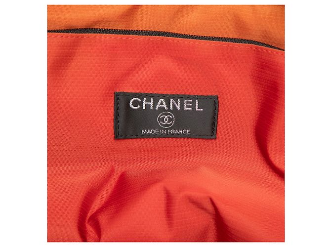 Borsa Chanel Black Old Travel Line Nylon Nero - vista 5