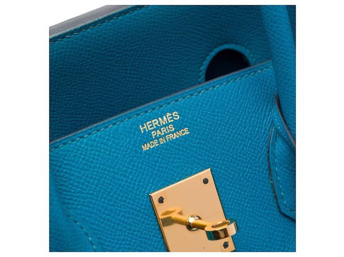 Hermès Blue Epsom Birkin Retourne 35 - vista 5