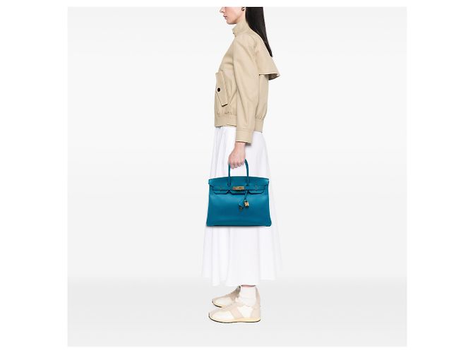 Hermès Blue Epsom Birkin Retourne 35 - vista 6