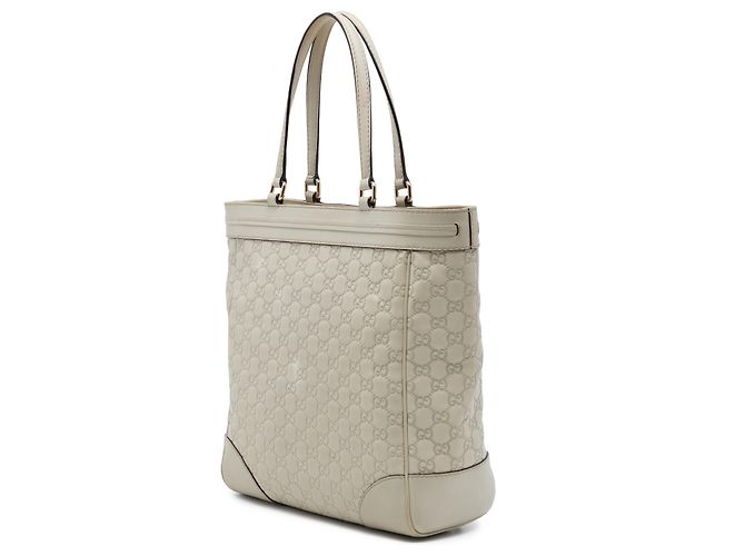 Borsa Tote Gucci White Guccissima Mayfair Bianco Bianco sporco - vista 2