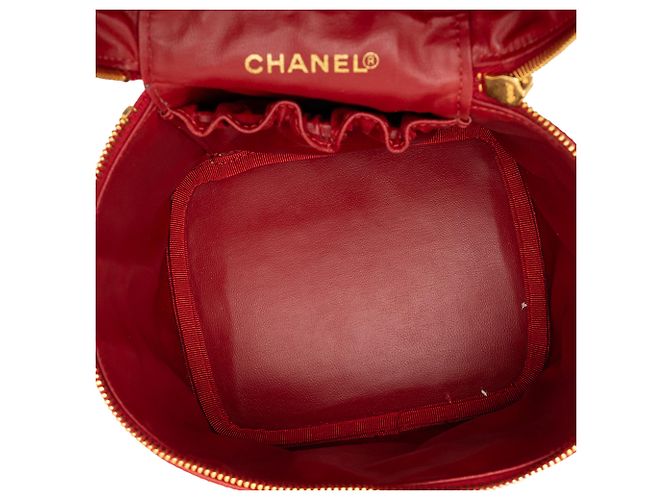 Borsa Vanity Chanel Red CC Caviar Rosso - vista 4