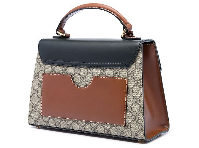 Padlock Borsa Satchel Gucci Beige Small GG Supreme con Lucchetto - vista 2