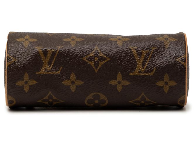 Louis Vuitton Brown Monogram Papillon Pochette Marrone - vista 3
