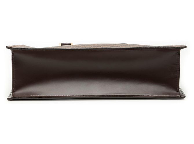 Louis Vuitton Brown Damier Ebene Venice Sac Plat Marrone - vista 3