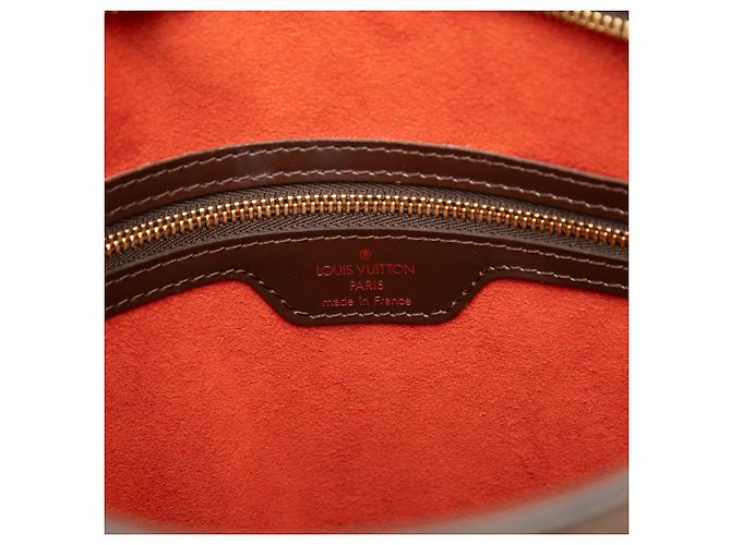 Louis Vuitton Brown Damier Ebene Venice Sac Plat Marrone - vista 5