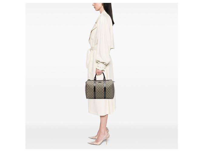 Borsa Boston Gucci Joy Medium GG Supreme Beige - vista 6