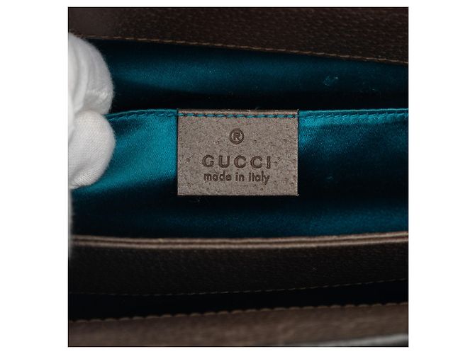 Gucci Beige Small GG Supreme Web Ophidia Chain Crossbody - vista 5