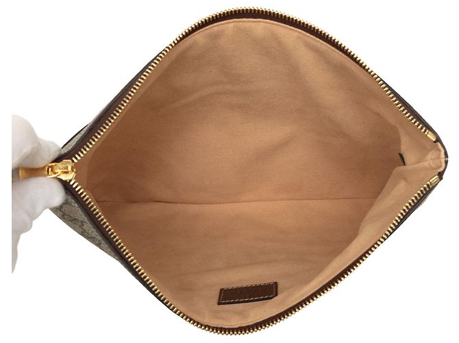 Clutch Gucci Beige GG Supreme Web Ophidia - vista 4