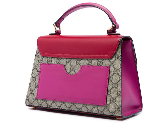 Padlock Borsa Satchel Gucci Beige Small GG Supreme con Lucchetto - vista 2