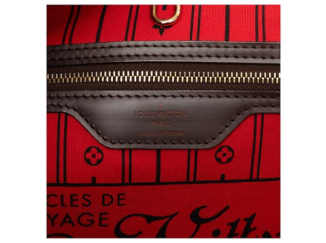 Louis Vuitton Brown Damier Ebene Neverfull GM Marrone - vista 5