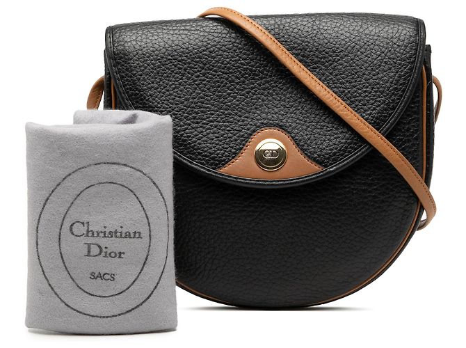 Borsa crossbody Dior in pelle nera Nero - vista 7