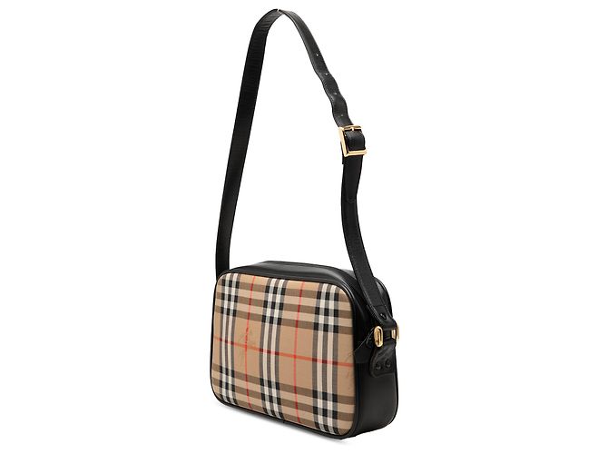 Borsa Camera Burberry in tela beige Haymarket Check - vista 2