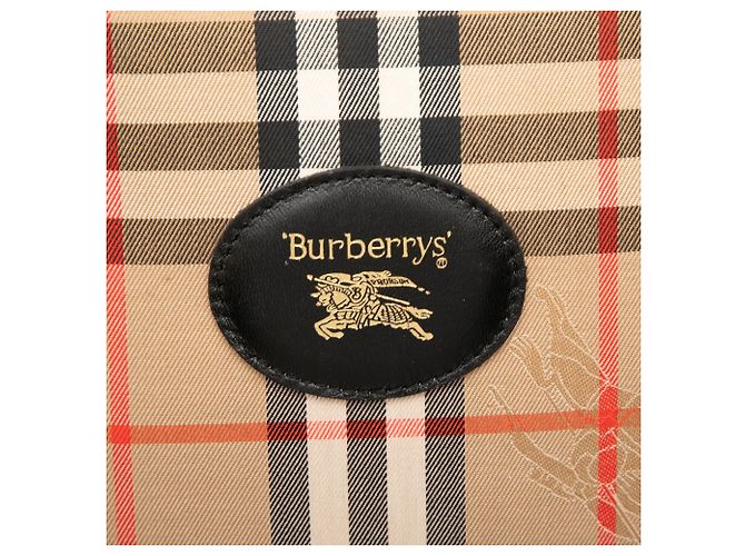 Borsa Camera Burberry in tela beige Haymarket Check - vista 5