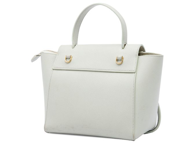 Belt Bag Céline Celine Bolsa Cinto Nano em Pele de Bezerro Grão Cinza Marrom - vista 2