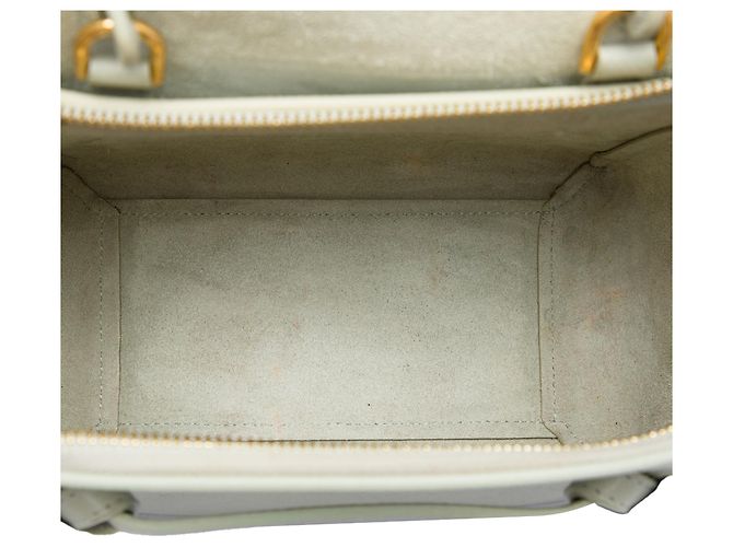 Belt Bag Céline Celine Bolsa Cinto Nano em Pele de Bezerro Grão Cinza Marrom - vista 4