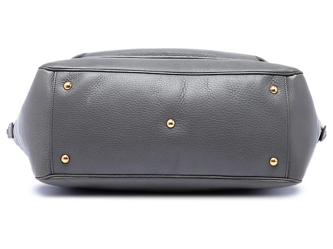 Borsa Gucci 1973 media in pelle di vitello grigia Marrone Grigio antracite - vista 3