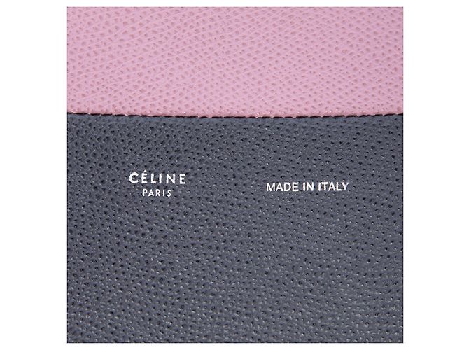 Céline Celine Small Vertical Cabas Tote Bicolor aus körnigem Kalbsleder Rosa Pink - Ansicht 5