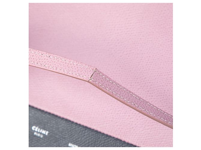 Céline Celine Small Vertical Cabas Tote Bicolor aus körnigem Kalbsleder Rosa Pink - Ansicht 6