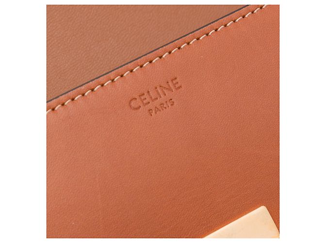 Céline Borsa a spalla Claude Celine in vitello lucido marrone - vista 5