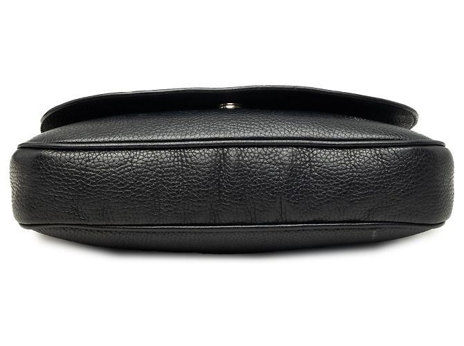 Gucci Soho Chain Flap Crossbody in pelle di vitello nera Medium Nero - vista 3