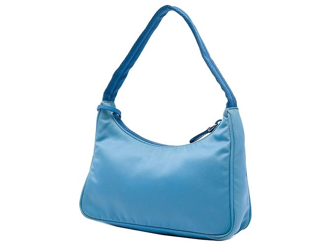 Borsa a tracolla Prada Blue Mini Tessuto Re Edition 2000 - vista 2
