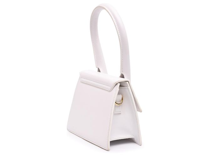 Jacquemus Le Chiquito Moyen in pelle bianca Bianco - vista 2