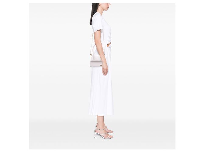 Jacquemus Le Chiquito Moyen in pelle bianca Bianco - vista 6