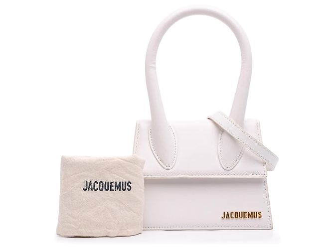 Jacquemus Le Chiquito Moyen in pelle bianca Bianco - vista 7