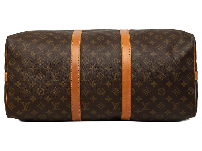 Louis Vuitton Brown Monogram Keepall Bandouliere 50 Marrone - vista 3