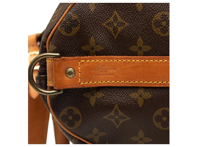 Louis Vuitton Brown Monogram Keepall Bandouliere 50 Marrone - vista 5