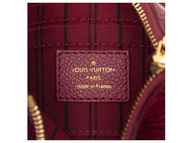 Louis Vuitton Red Monogram Empreinte Citadine Pochette Rosso Bordò - vista 5