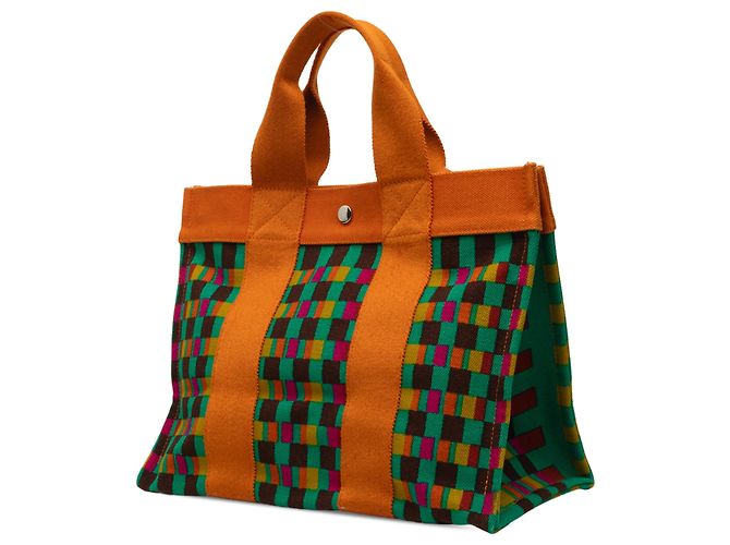 Hermès Multi Multicolor Printed Canvas Fourre Tout MM Multicor - vista 2
