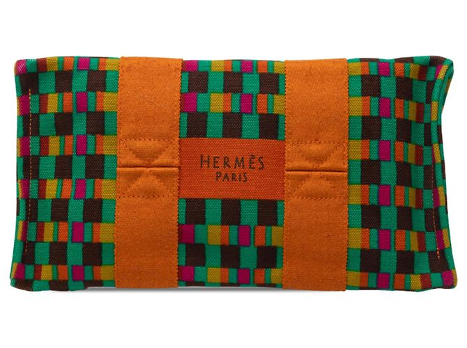 Hermès Multi Multicolor Printed Canvas Fourre Tout MM Multicor - vista 3