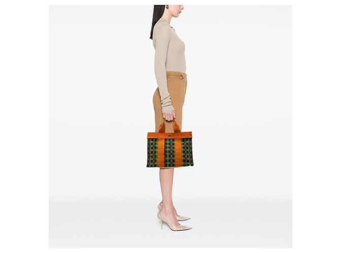Hermès Multi Multicolor Printed Canvas Fourre Tout MM Multicor - vista 6