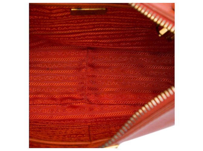 Bolso de hombro Prada Orange Saffiano Lux Naranja - vista 4