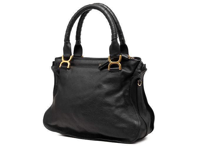 Chloé Marcie Satchel aus Leder in Schwarz, Medium - Ansicht 2