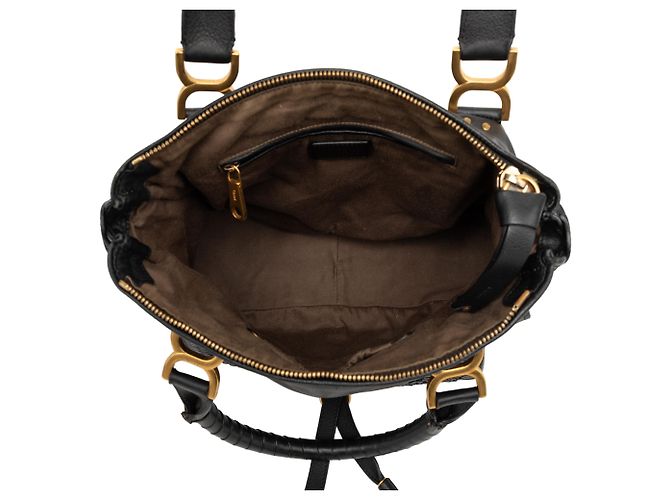 Chloé Marcie Satchel aus Leder in Schwarz, Medium - Ansicht 4