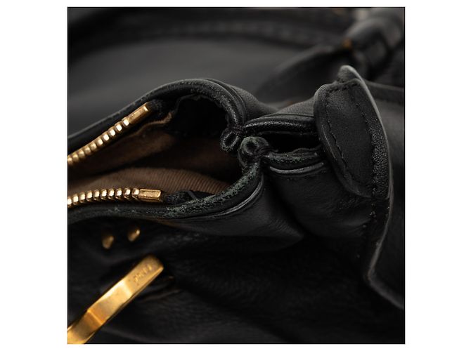 Chloé Marcie Satchel aus Leder in Schwarz, Medium - Ansicht 6