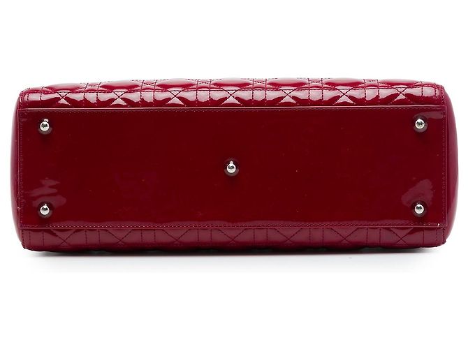 Dior Red Large Patent Cannage Lady Dior Rosso - vista 3