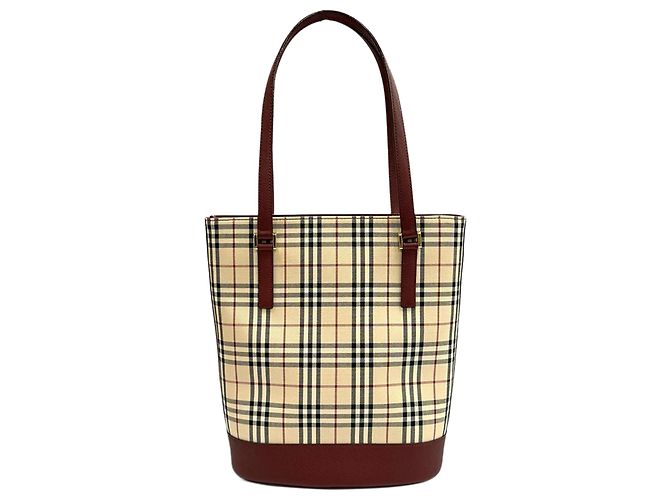 Burberry Beige House Check Canvas Tote - view 2