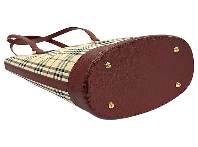 Burberry Beige House Check Canvas Tote - view 3