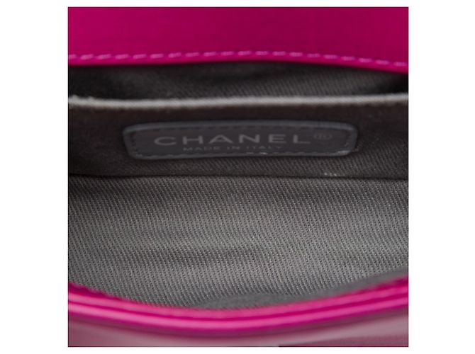 Chanel Pink Mini Quilted Velvet Boy Flap Rosa - vista 4