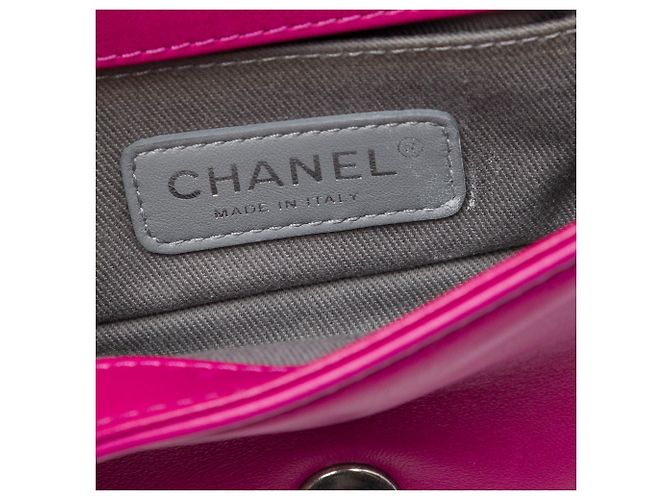Chanel Pink Mini Quilted Velvet Boy Flap Rosa - vista 5