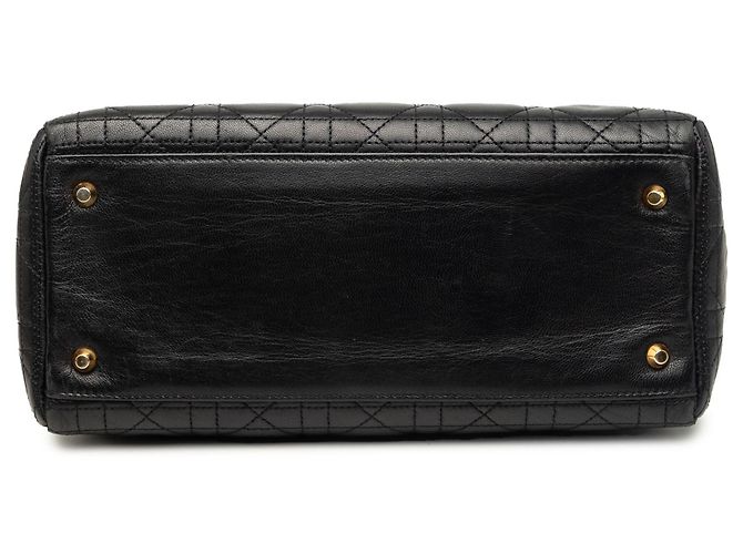 Dior Black Medium Lambskin Cannage Lady Dior - view 3