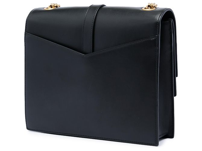 Saint Laurent Sulpice Crossbody in pelle monogramma nera Medium Nero - vista 2