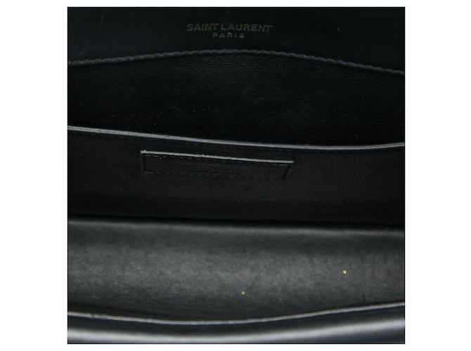 Saint Laurent Sulpice Crossbody in pelle monogramma nera Medium Nero - vista 4