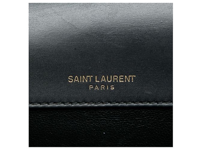 Saint Laurent Sulpice Crossbody in pelle monogramma nera Medium Nero - vista 5